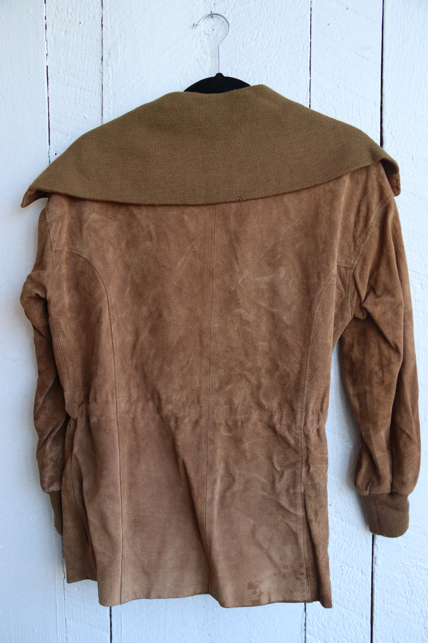 Vintage Beged-Or brown suede  jacket