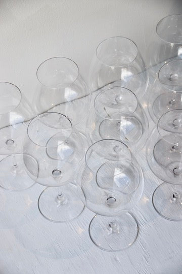 Set of 9 Riedel Crystal Wine Glasses