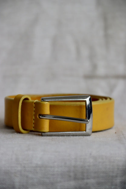 Vintage J. Crew Yellow Leather Belt