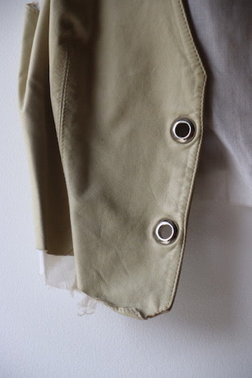 Leather Vest with raw hem