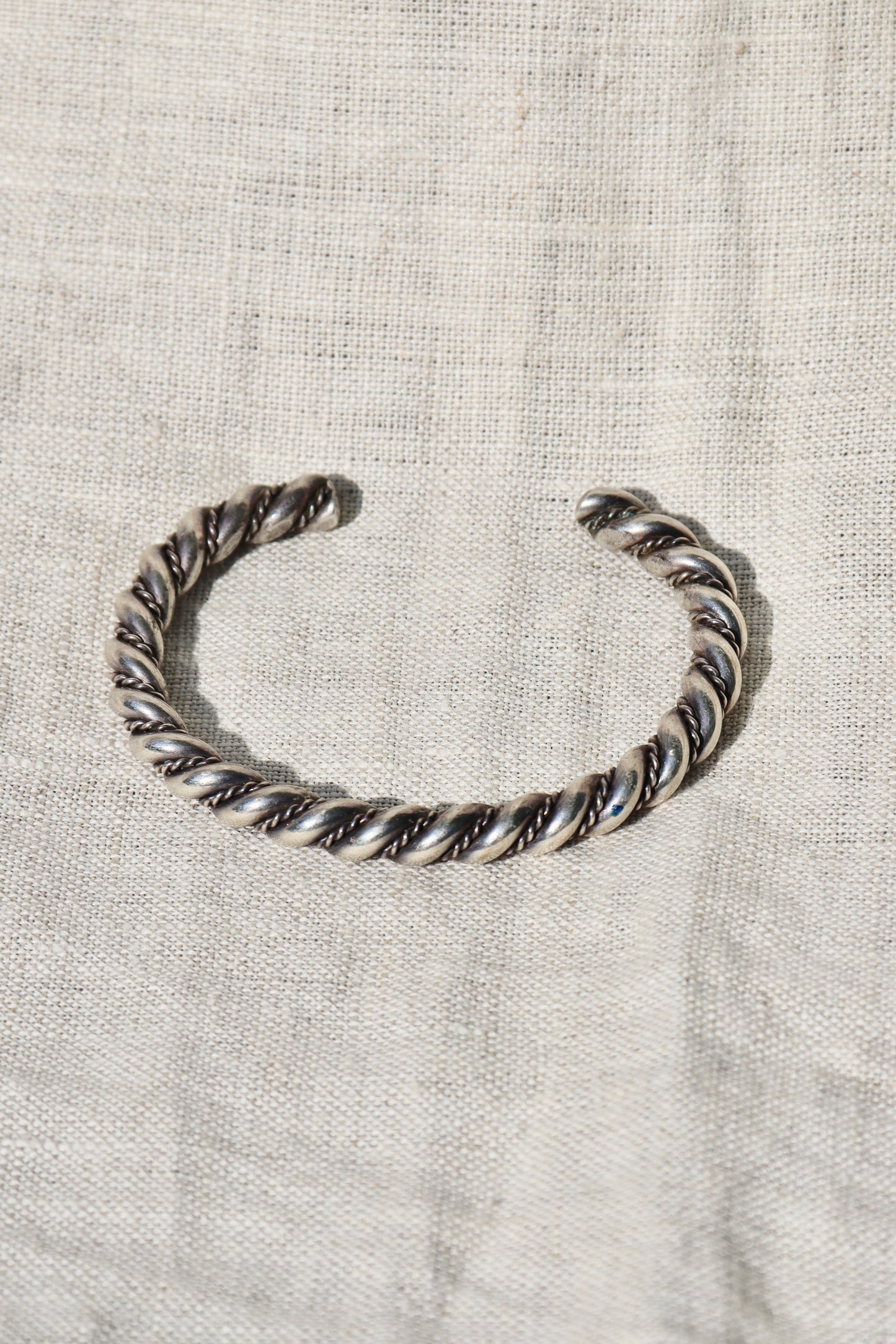 Sterling Silver Twisted Braid Cuff Bracelet