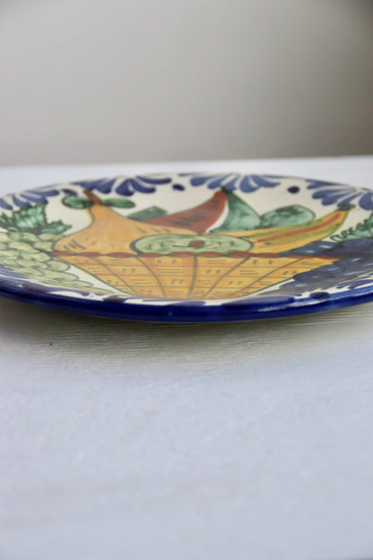 Mexican Hand Painted Fruit Design Ceramic Plate