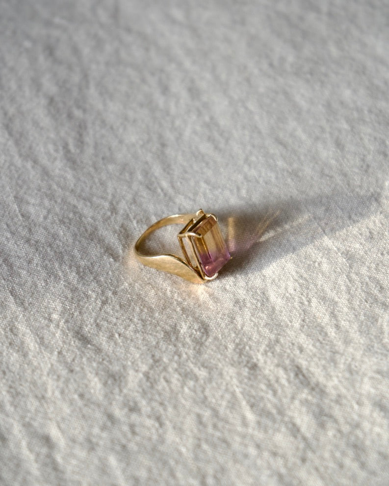 10K Ametrine Asymmetrical Ring