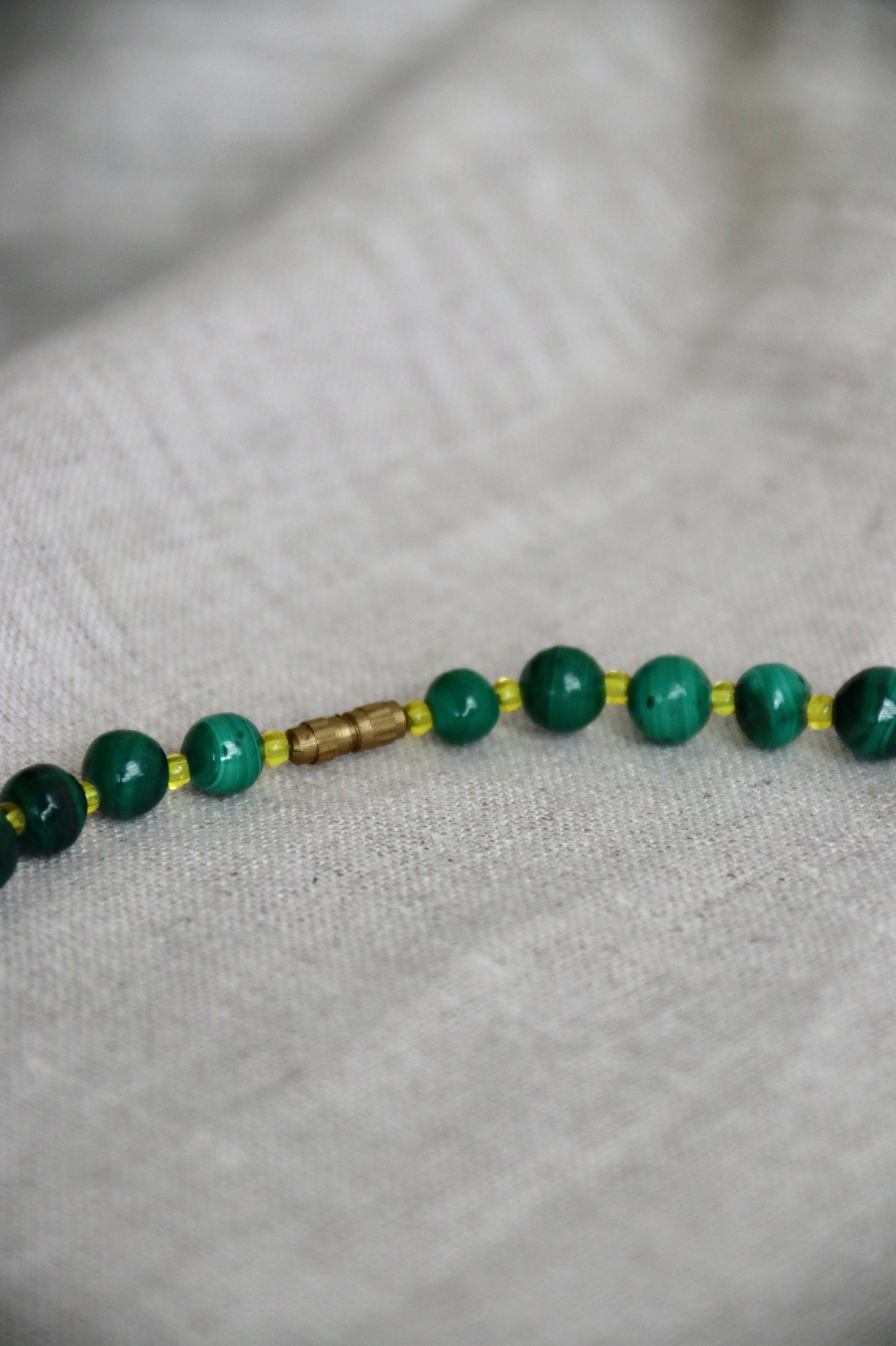 Green Stone Beaded Necklace