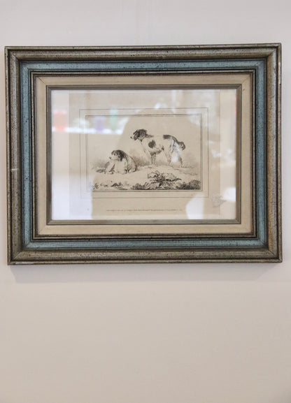 Framed Dog Drawing