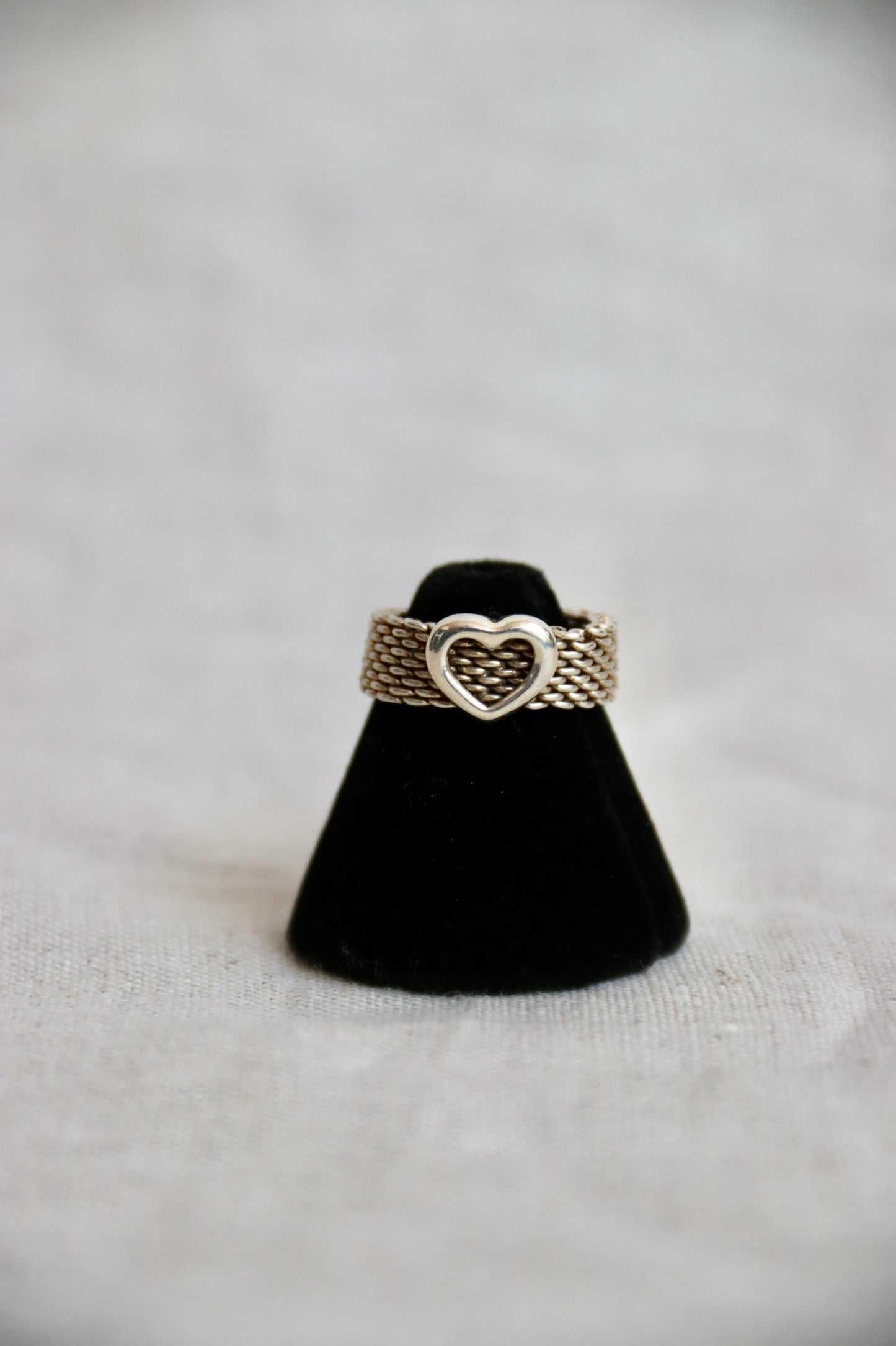 Tiffany Heart Mesh Ring