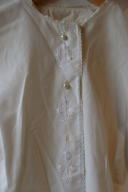 Vintage White Cotton Top