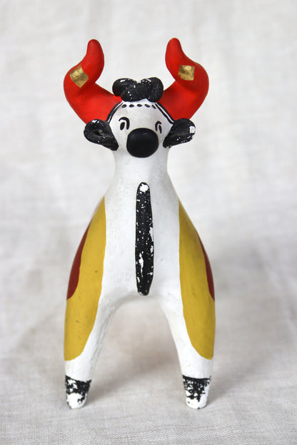 Dymkovo Toy Clay Bull Cow Figurine