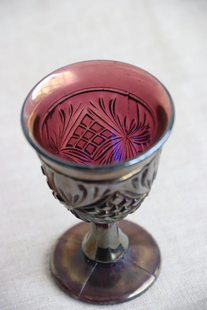 Amethyst Colored Glass Goblet