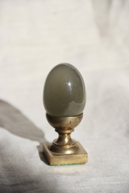 Smoky quartz egg