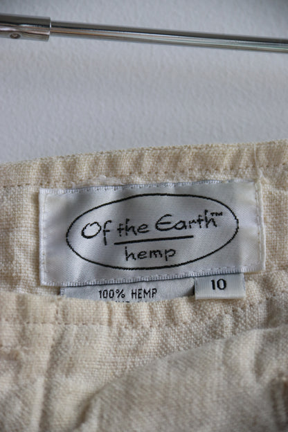 Of The Earth Hemp White Pants - as is