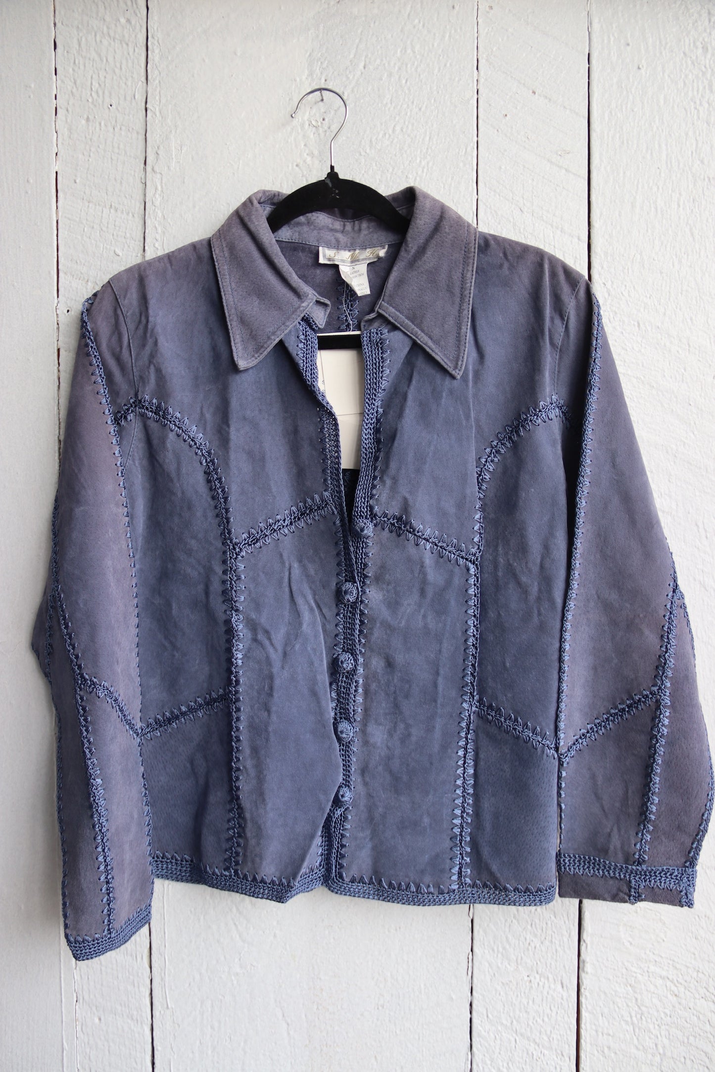 S.D.H Purple Leather Jacket