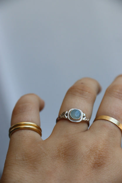 Sterling Silver Aquamarine Ring