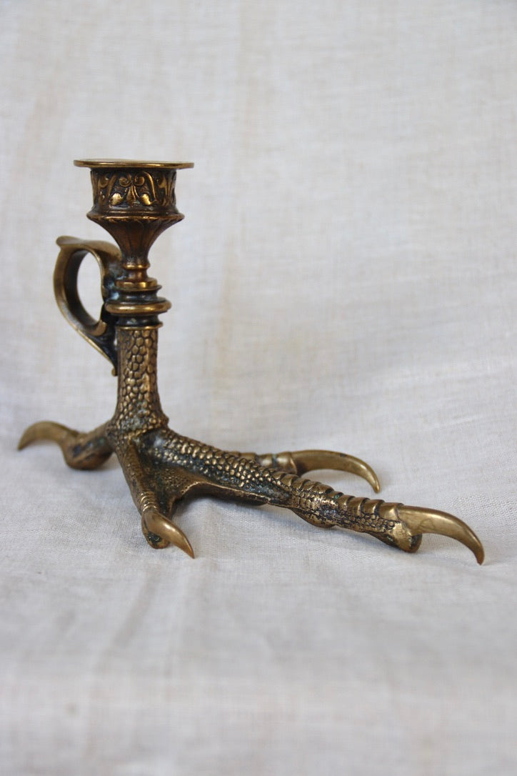 Brass Claw Candlestick