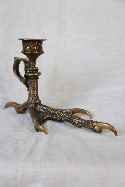 Brass Claw Candlestick