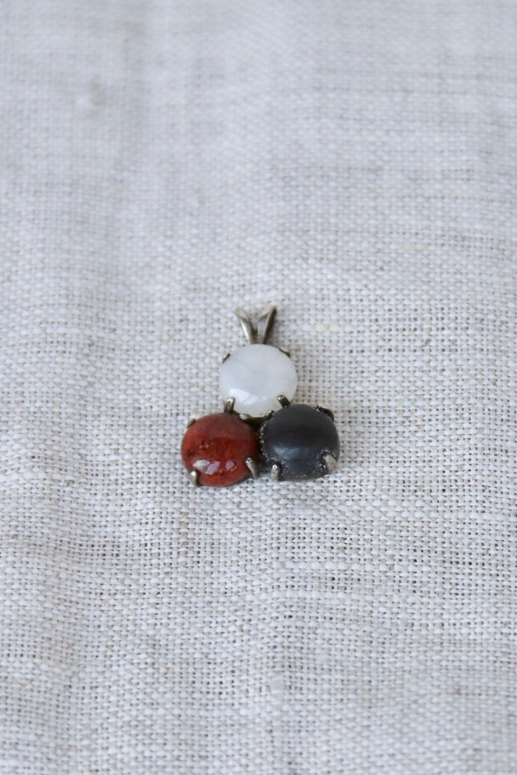 Sterling Silver three stone pendant