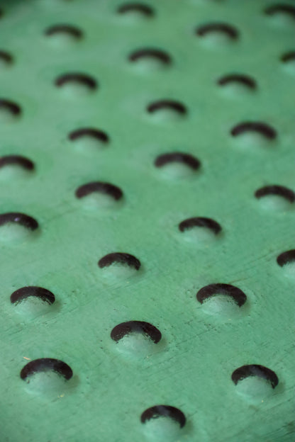 Green Glass Bumpy Square Plate