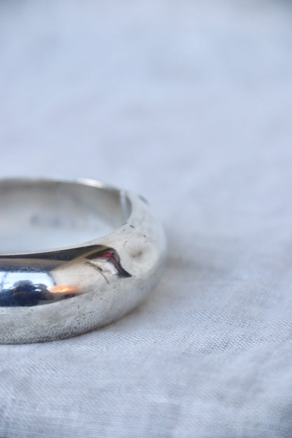 Lico Mexico Sterling Silver hollow hinged bangle bracelet - as is