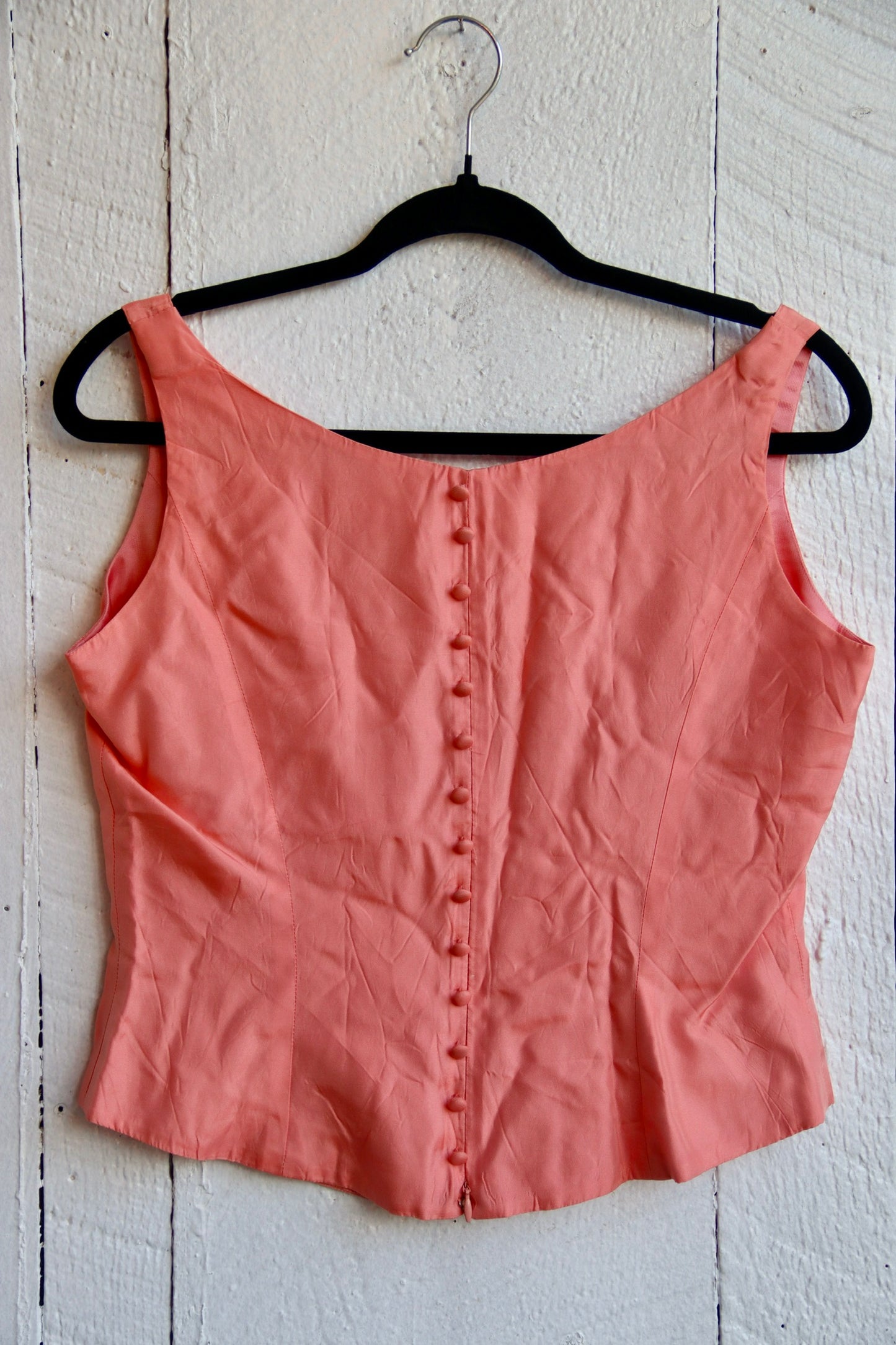 Vintage Watters and Watters Peach Silk Corset Top