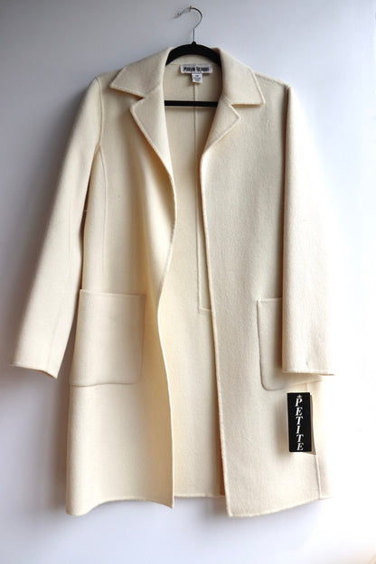 Marvin Richards White Wool Coat