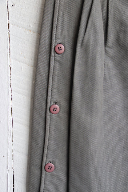 Omanti Grey Leather Skirt