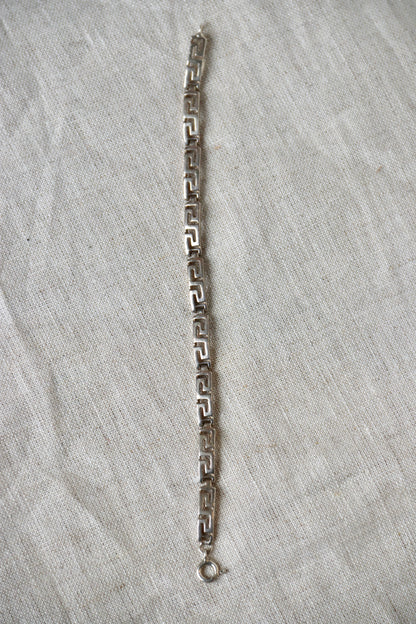 Sterling Silver Greek key (meander) bracelet