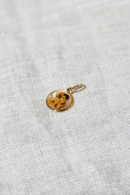 14K Cherub Charm Pendant