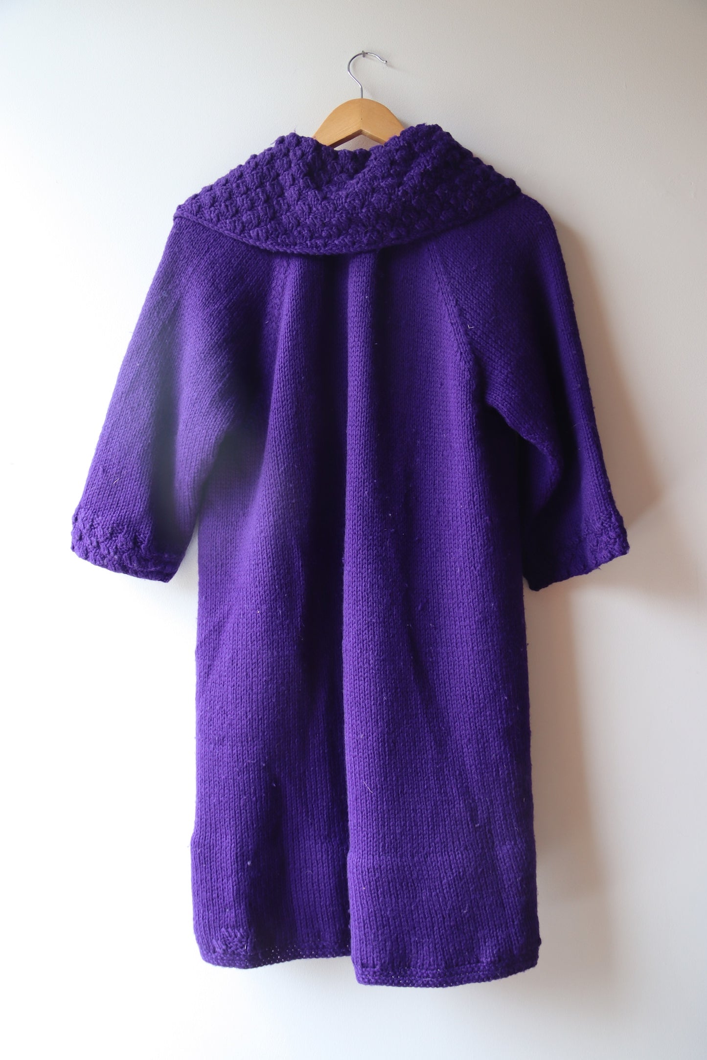 Purple Knit Coat