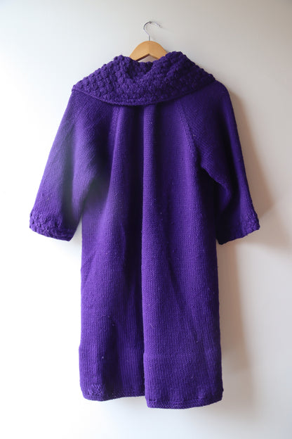 Purple Knit Coat