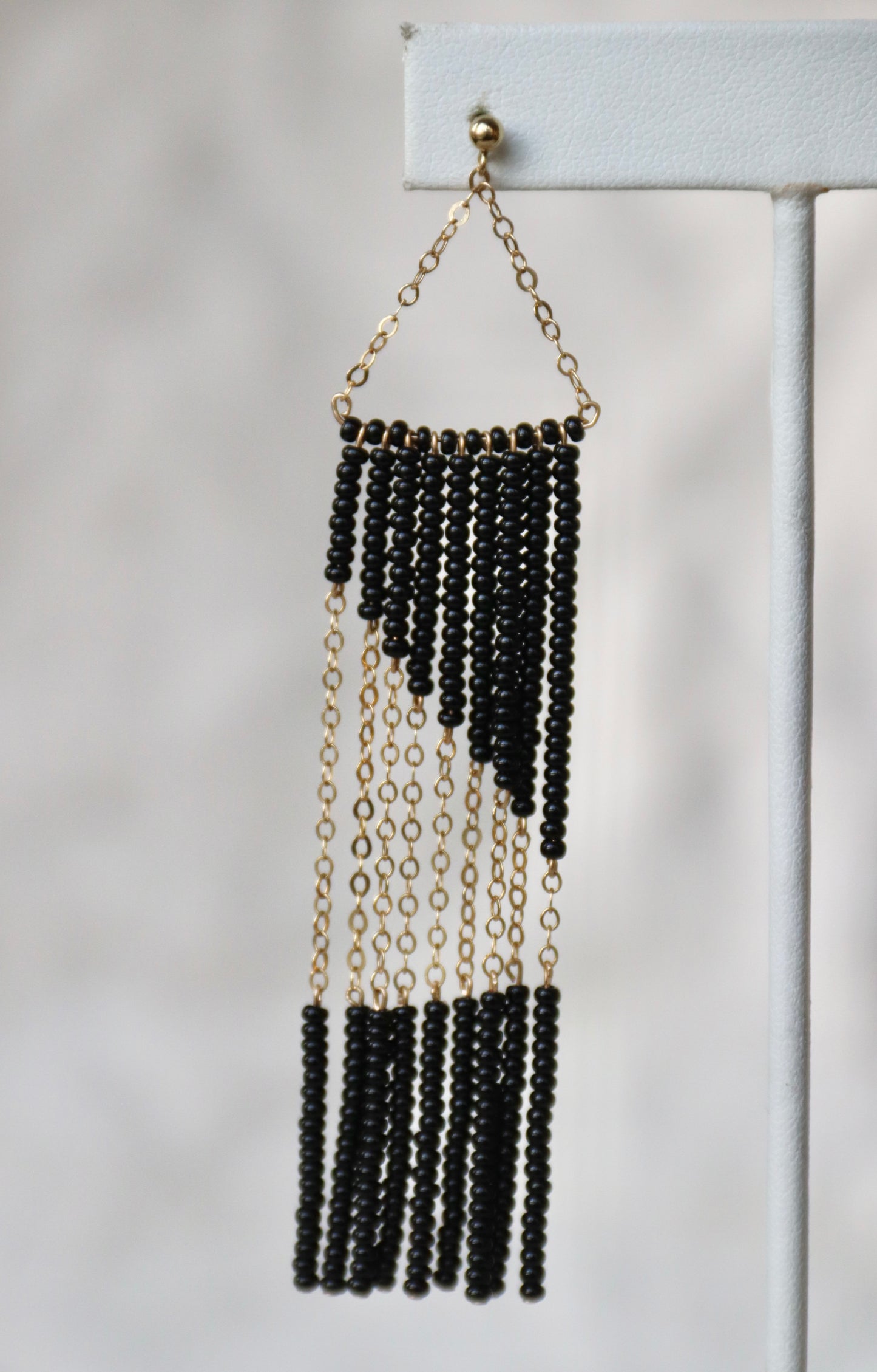 Sidai Designs Black Beaded Earrings
