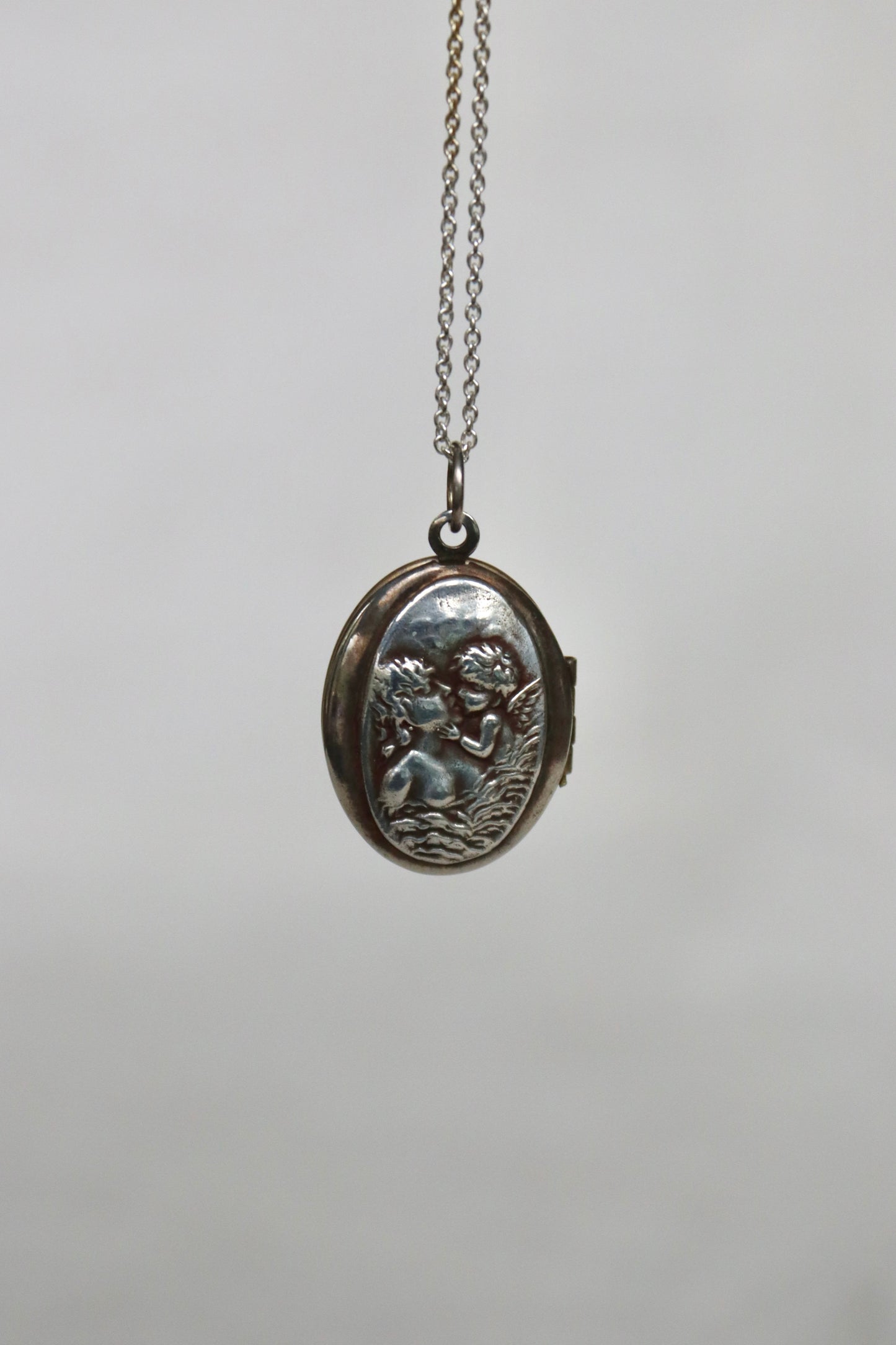 Sterling Silver Mother and Child Locket Pendant
