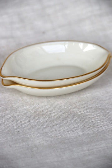 Set of Two Lenox Gold Rimmed Dishes