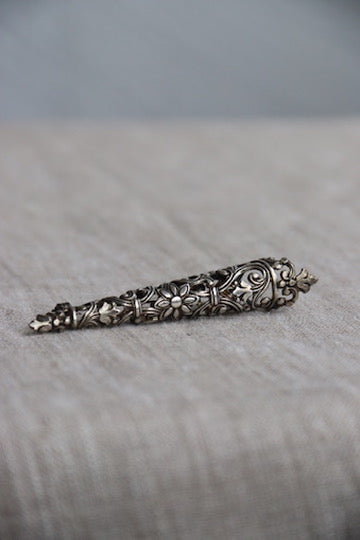 Sterling Silver Floral Vase Pin