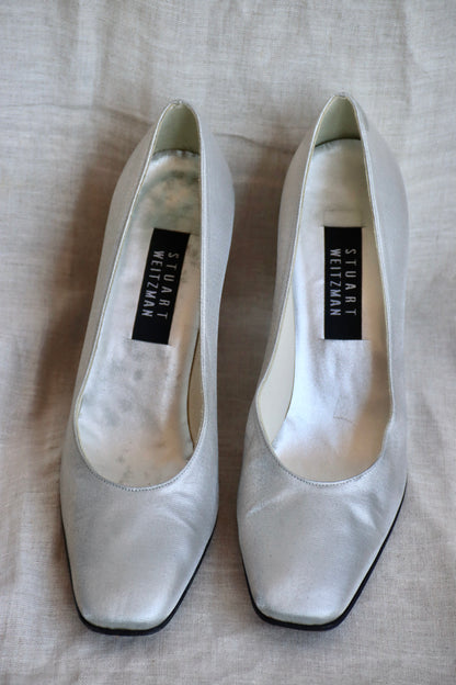 Stuart Weitzman Silver Pumps