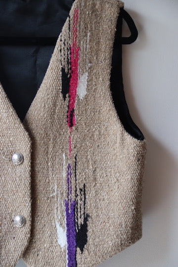 Dion Southwestern Style Wool Blanket Vest