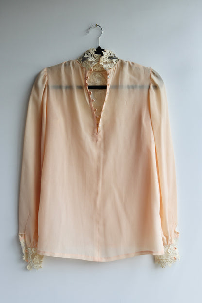 Vintage Sheer Top with lace