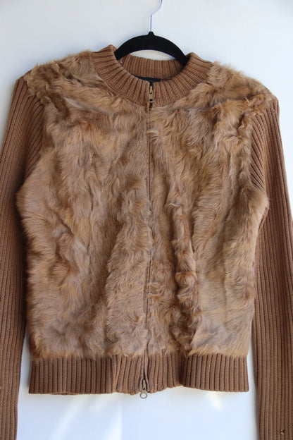 BCBG Goat Hair Zip Sweater - as is