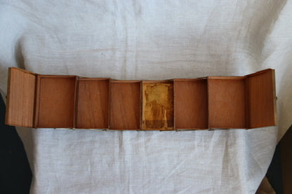 Vintage Brass Folding Jewelry Box