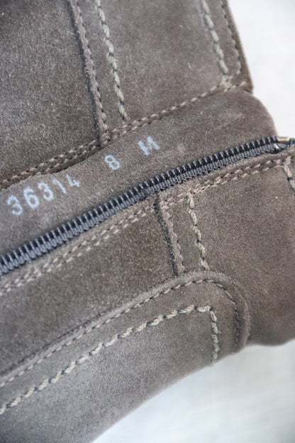 La Canadienne "Finley" Waterproof Suede Wedge Ankle Boots - 8