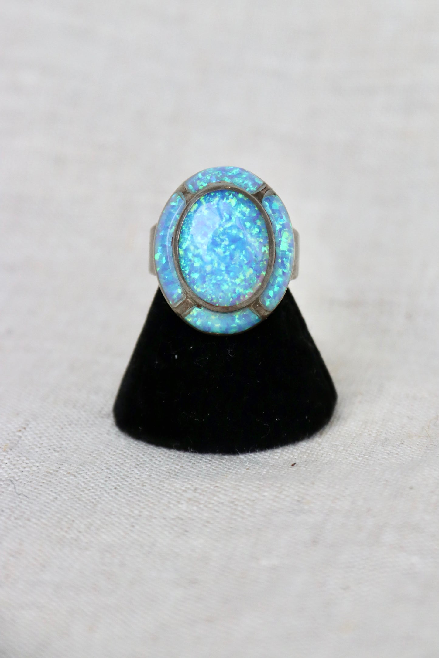 Ted Ott Sterling Silver opal ring