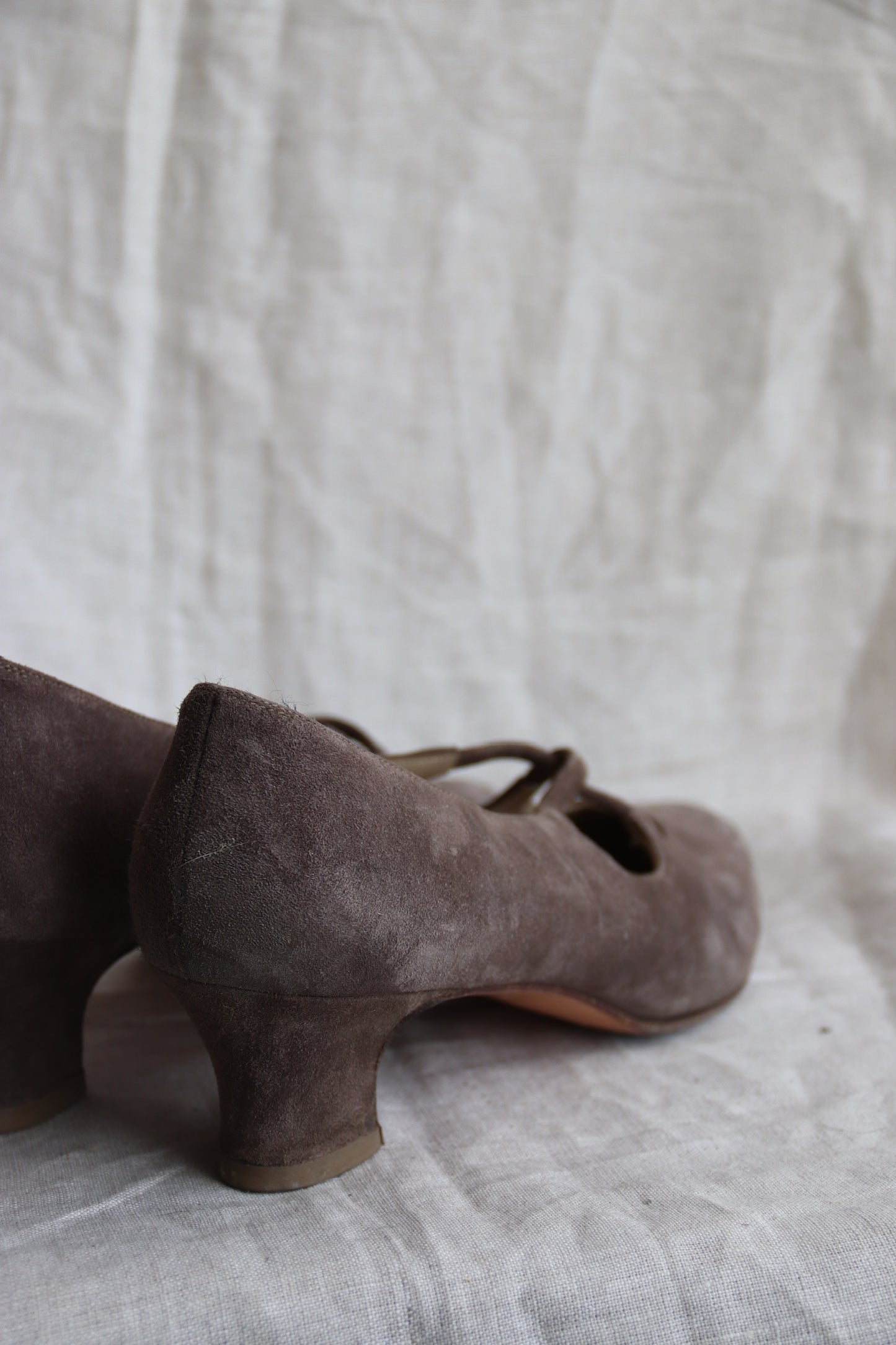 Grey Ferragamo Heels