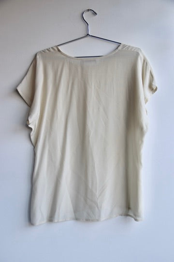 Max Mara Cream Silk Top
