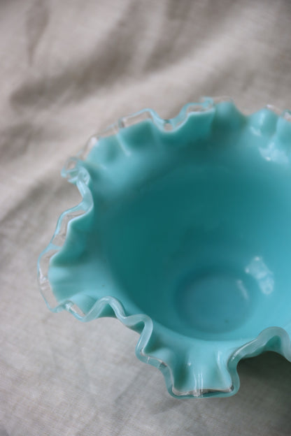 Blue Ruffle Edge Bowl
