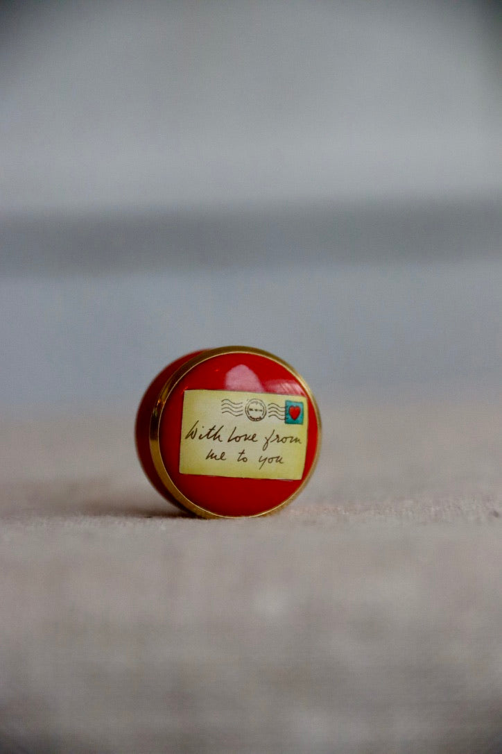 Halcyon Days Enamel Box with Letter