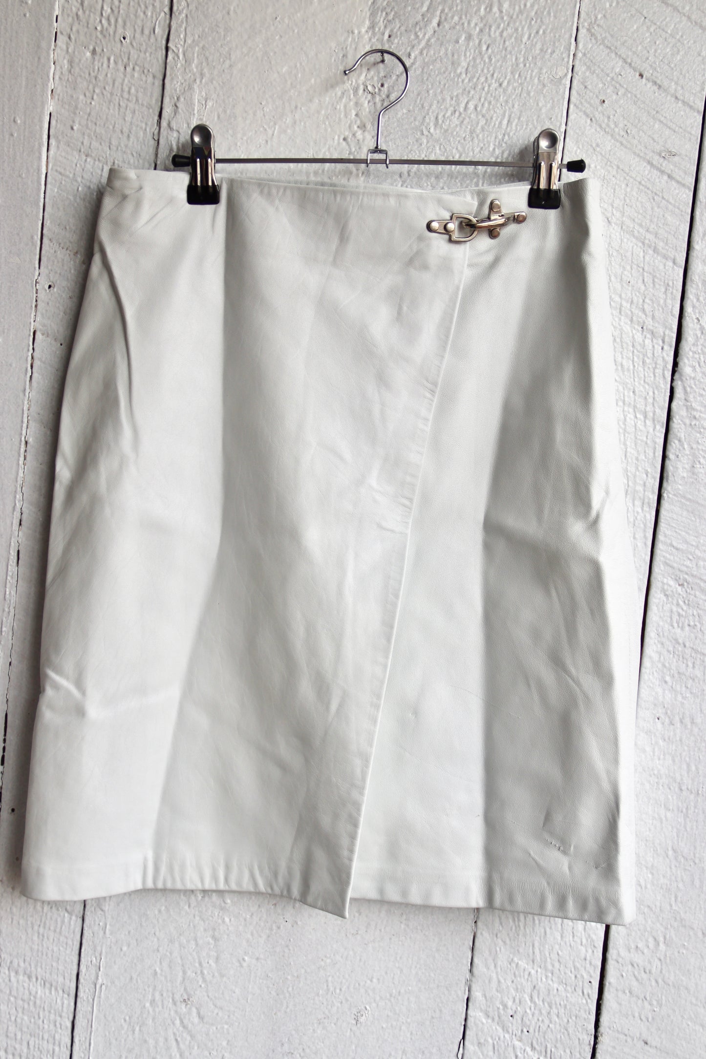 Ralph Lauren White Leather Skirt (NWT)