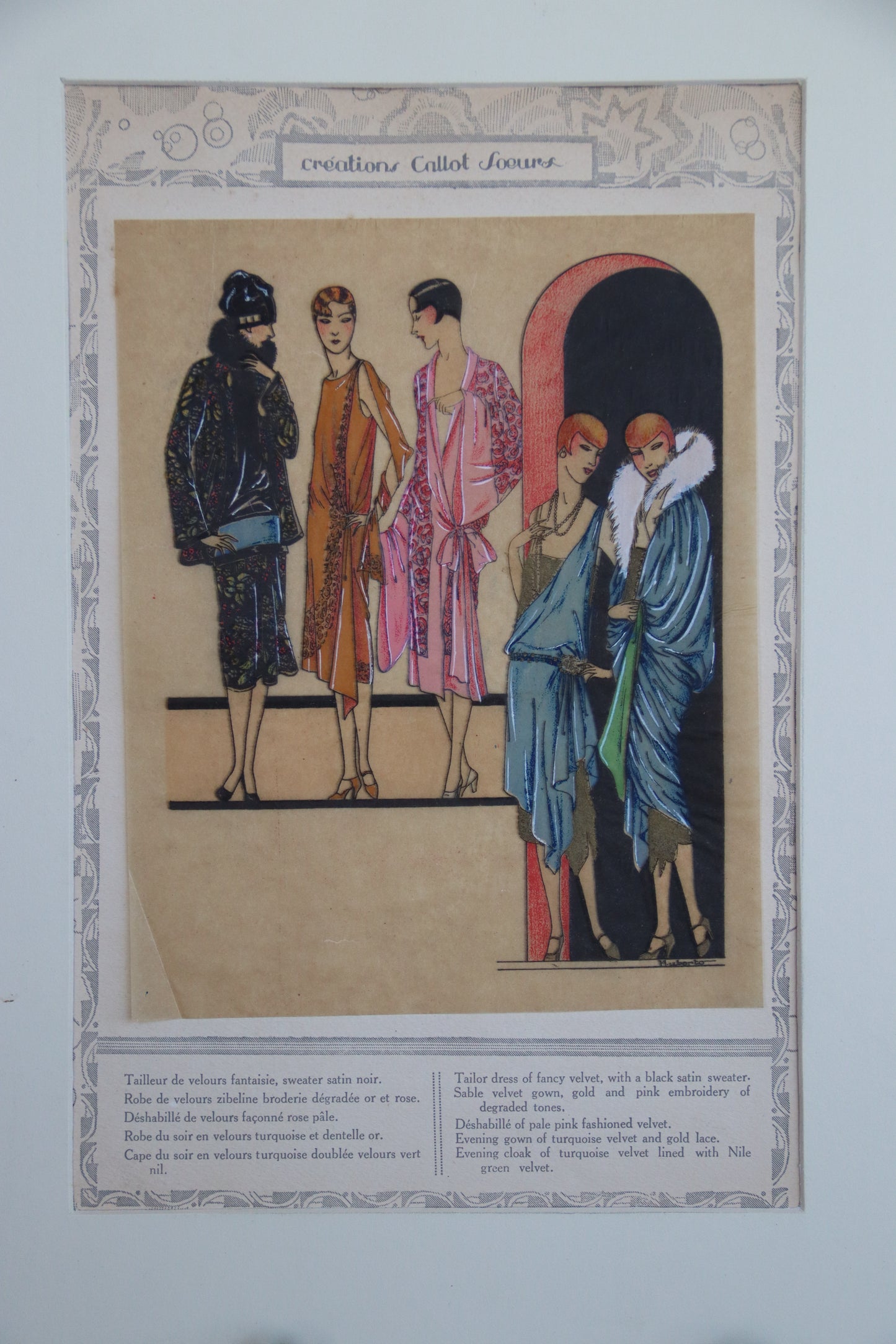 Original French Art Deco 1920s Fashion Pochoir Prints