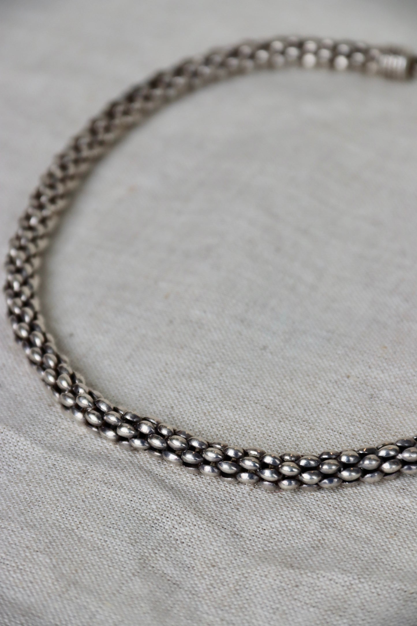 Sterling Silver popcorn chain sterling necklace