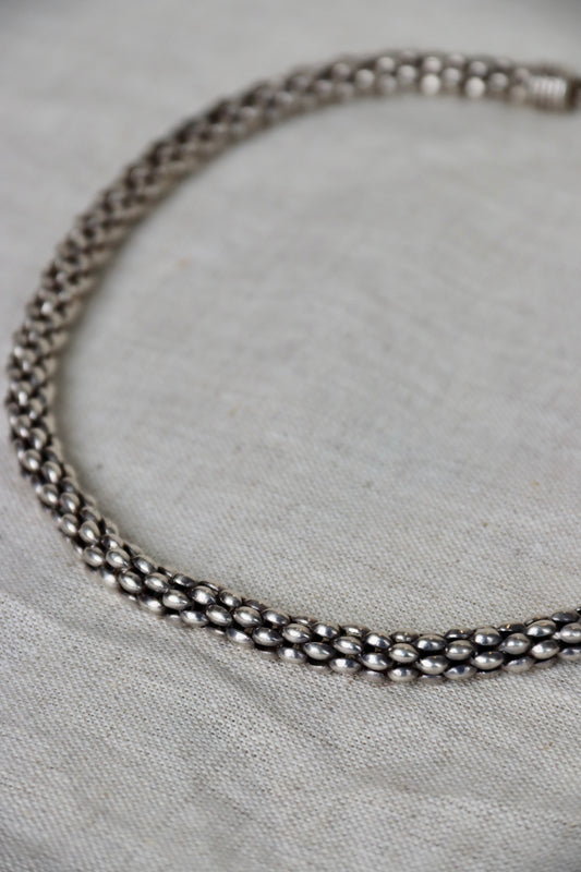 Sterling Silver popcorn chain sterling necklace