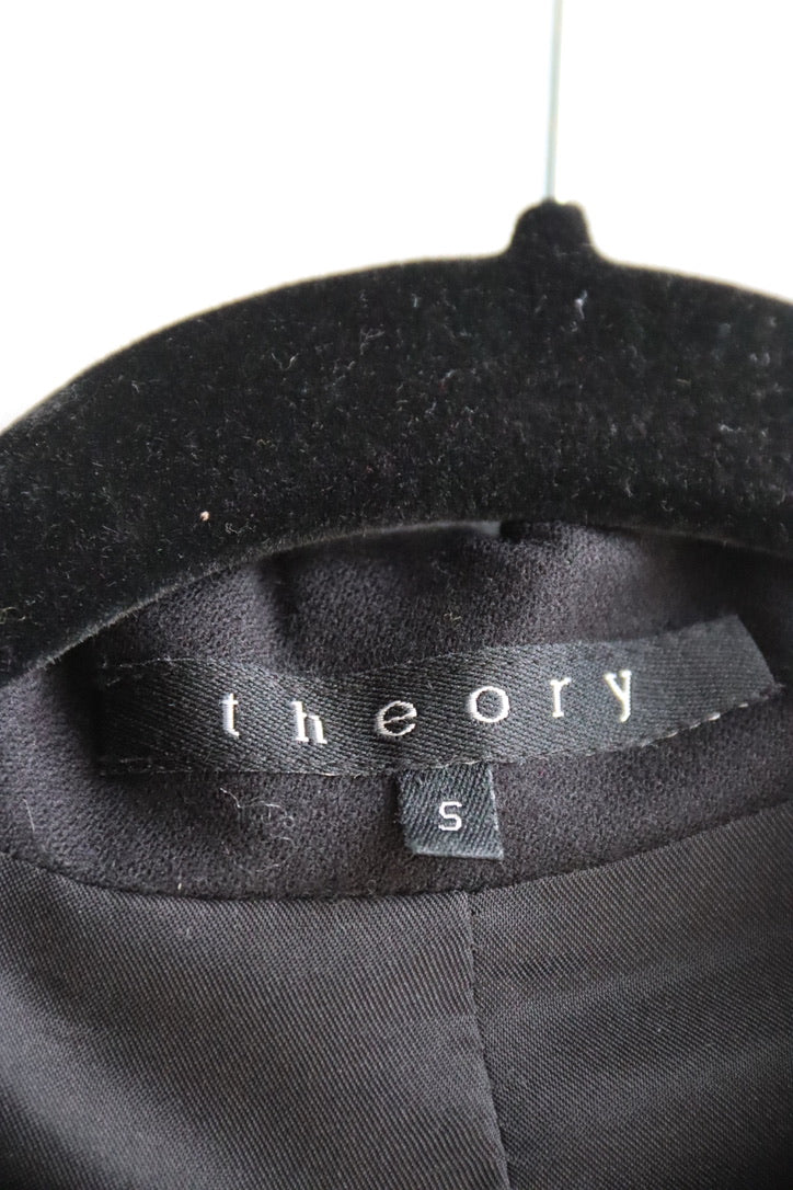 Theory Black Cropped Jacket