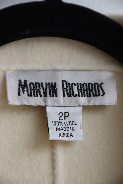 Marvin Richards White Wool Coat